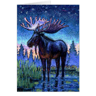 Moose At Dawn Cards