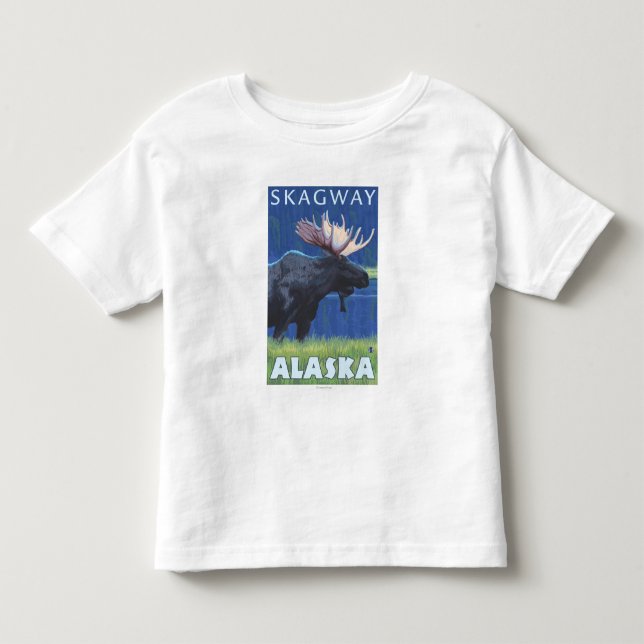 Moose at Night - Skagway, Alaska Toddler T-shirt (Front)