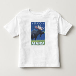 Moose at Night - Yukon, Alaska Toddler T-shirt