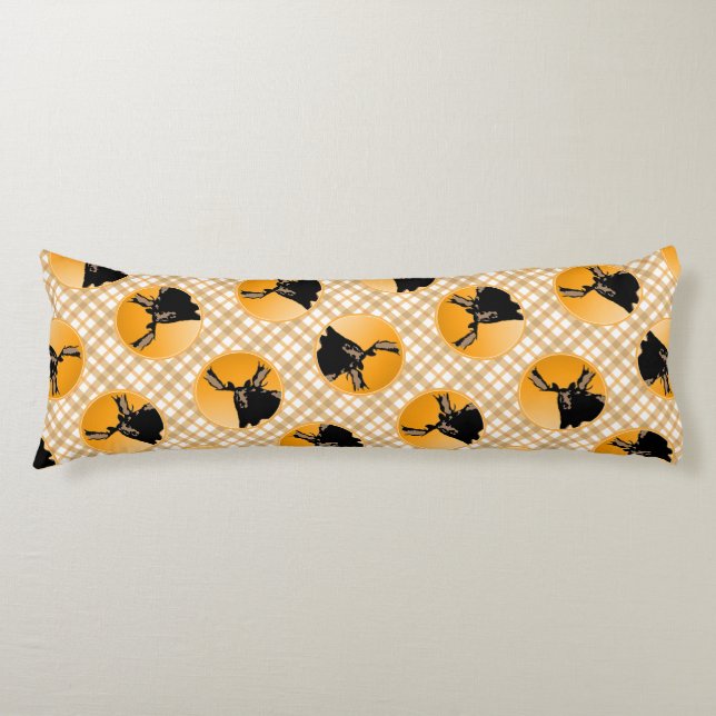 Moose at Sunset  - Original Wildlife Art Body Pillow (Front)