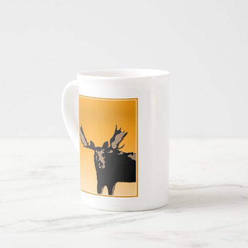 Moose at Sunset  _ Original Wildlife Art Bone China Mug
