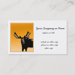 Moose at Sunset - Original Wildlife Art Business Card