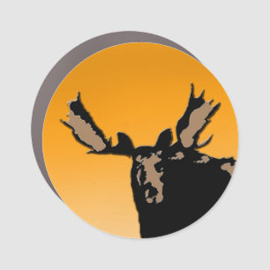 Moose at Sunset - Original Wildlife Art Car Magne Car Magnet