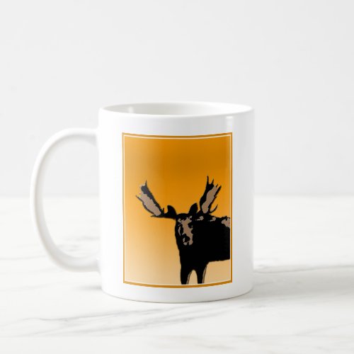 Moose at Sunset  _ Original Wildlife Art Coffee Mug