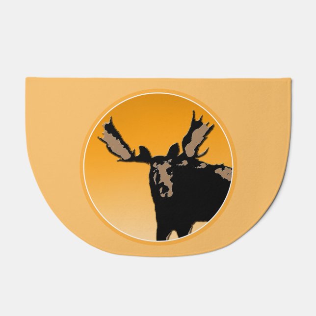 Moose at Sunset  - Original Wildlife Art Doormat (Front)