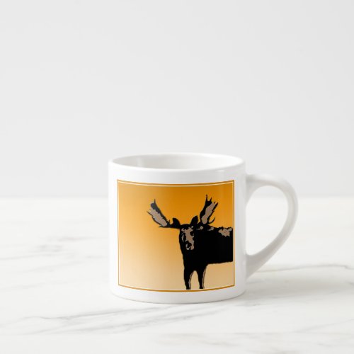 Moose at Sunset  _ Original Wildlife Art Espresso Cup