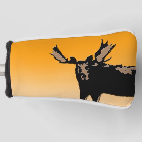 Moose at Sunset  _ Original Wildlife Art Golf Head Cover