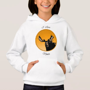 Moose at Sunset  - Original Wildlife Art Hoodie