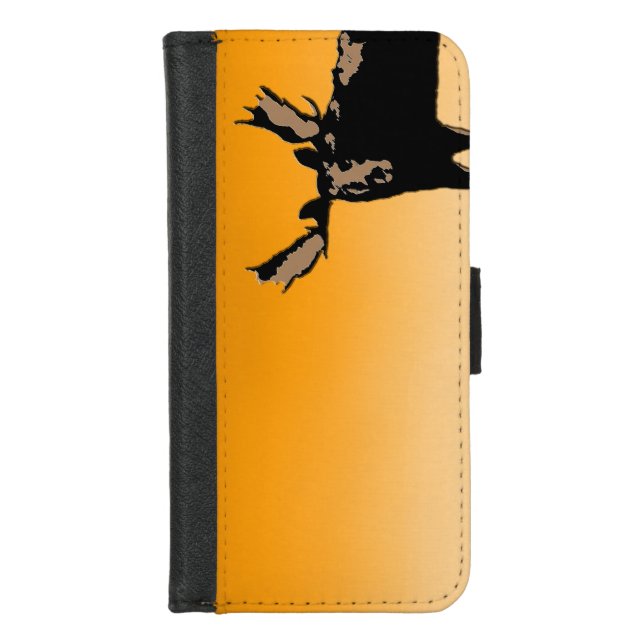Moose at Sunset  - Original Wildlife Art iPhone Wallet Case (Front)