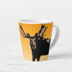 Moose at Sunset  - Original Wildlife Art Latte Mug