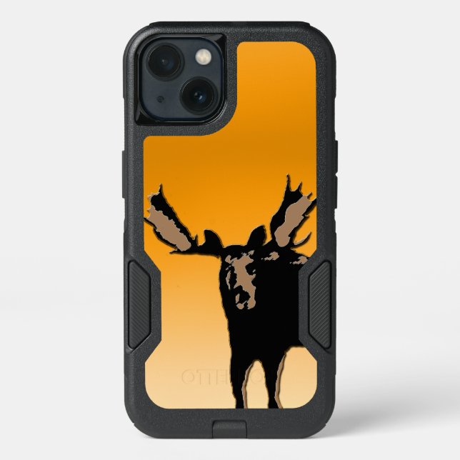 Moose at Sunset  - Original Wildlife Art Otterbox iPhone Case (Back)