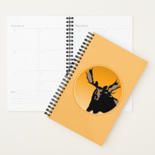 Moose at Sunset - Original Wildlife Art Planner