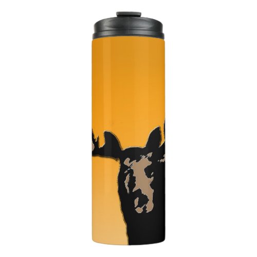 Moose at Sunset  _ Original Wildlife Art Thermal Tumbler