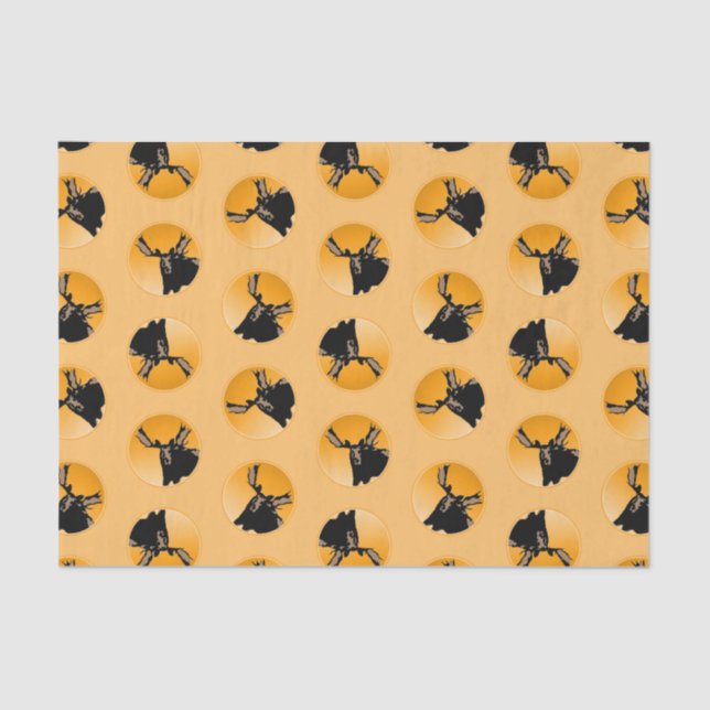 Moose at Sunset  - Original Wildlife Art Tissue Paper (Front)