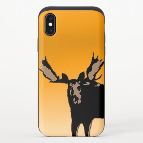 Moose at Sunset  _ Original Wildlife Art iPhone X Slider Case