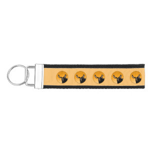 Moose at Sunset  - Original Wildlife Art Wrist Keychain