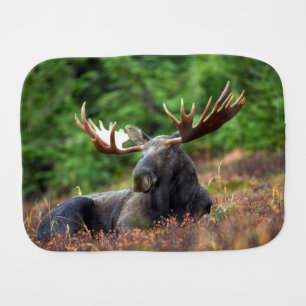 Moose Baby Burp Cloth