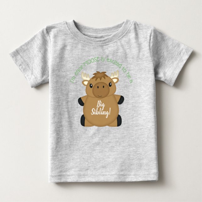 Moose Baby Shower Baby T-Shirt (Front)