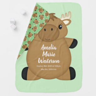 Moose Baby Shower Blanket