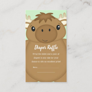 Moose Baby Shower Enclosure Card