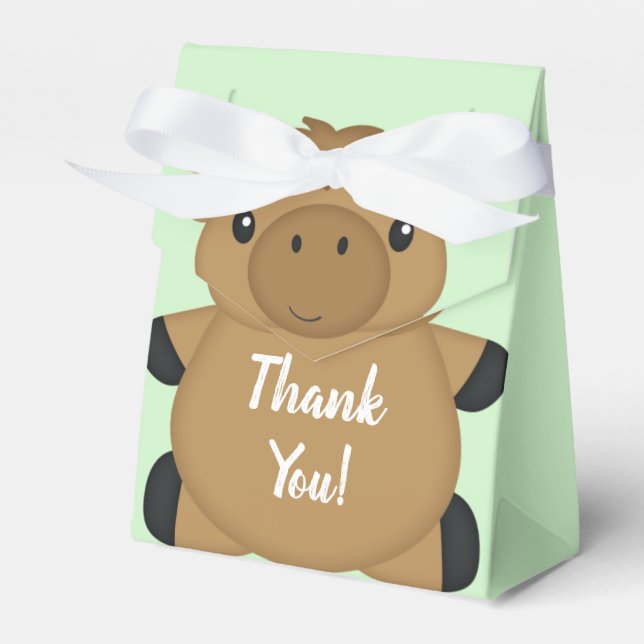 Moose Baby Shower Favor Boxes (Front Side)