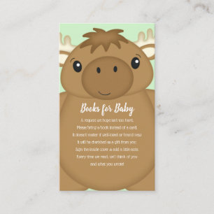 Moose Baby Shower Green Enclosure Card