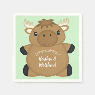 Moose Baby Shower Napkins