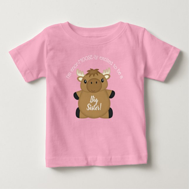 Moose Baby Shower Woodland Baby T-Shirt (Front)