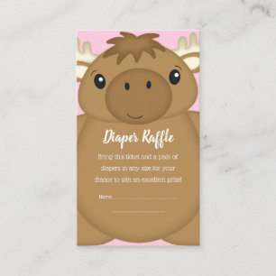 Moose Baby Shower Woodland Enclosure Card