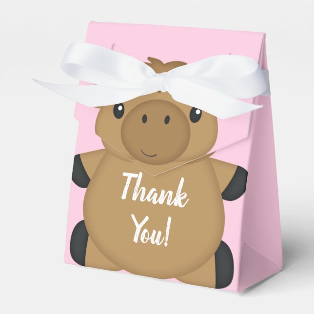 Moose Baby Shower Woodland Favor Boxes (Front Side)