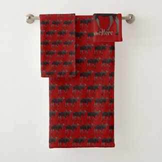 Moose Bath Towel Set Custom Canada Moose Towels