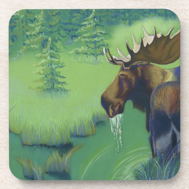 Moose Beverage Coaster (Front)
