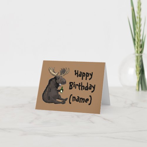 Moose Birthday Card