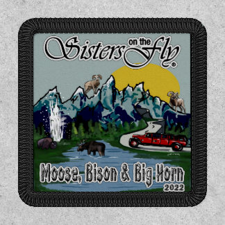Moose, Bison & Big Horn Iron on Patch