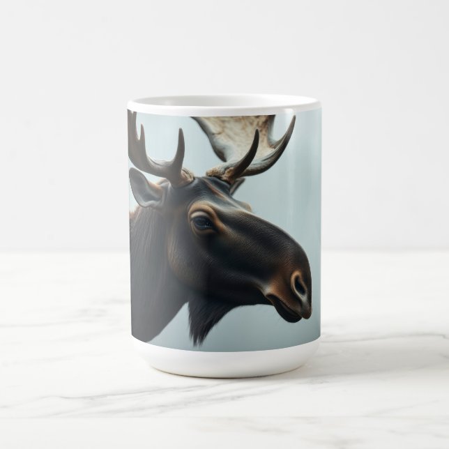 Moose blue design  coffee mug (Center)