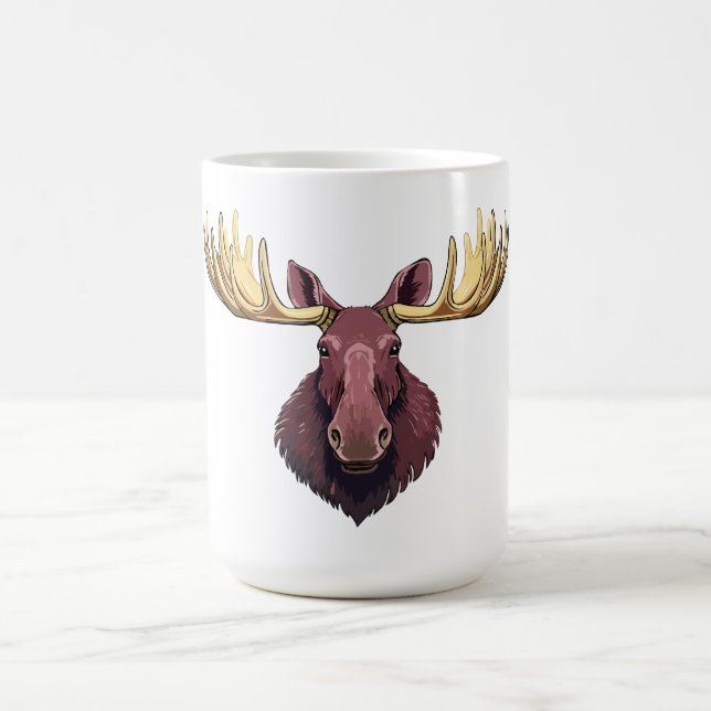 Moose buck head coffee mug (Center)