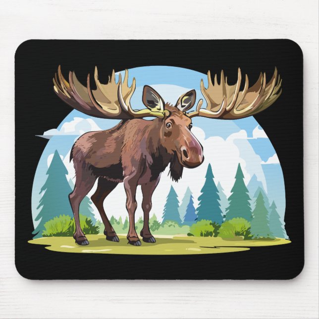 Moose buck mouse pad (Front)