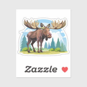 Moose buck sticker