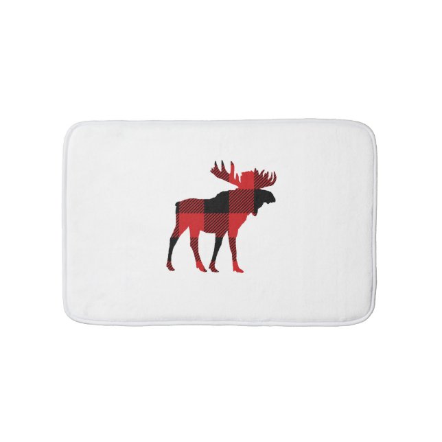Moose Buffalo Check Mountain Living Bath Mat (Front)