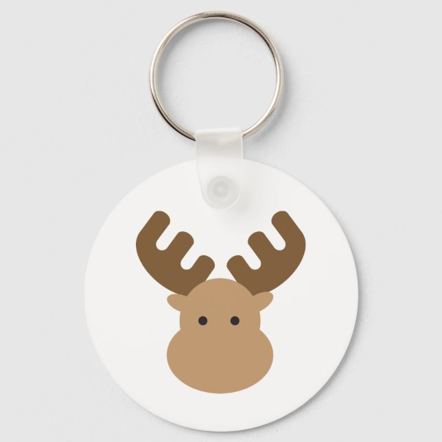 Moose Button Keychain (Front)