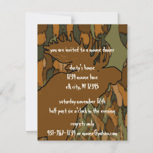 Moose Camouflage Invitations