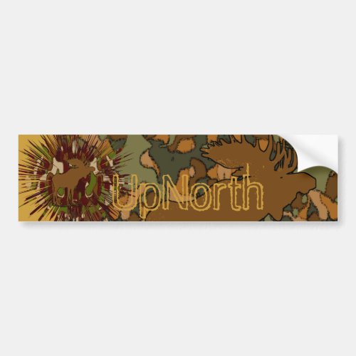 Moose Camouflage Invitations stickers stamps ca Bumper Sticker