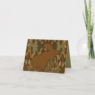 Moose Camouflage Thank You or Note Cards