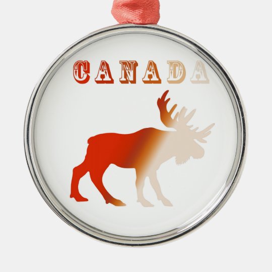 moose canada metal ornament