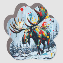 Moose Car Magnet