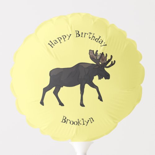 Moose cartoon illustration balloon