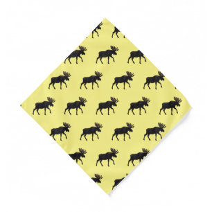 Moose cartoon illustration bandana