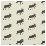 Moose cartoon illustration fabric