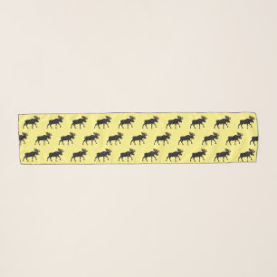 Moose cartoon illustration scarf