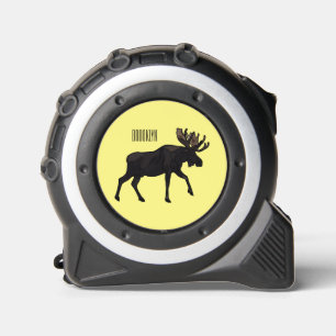 Moose cartoon illustration tape measure